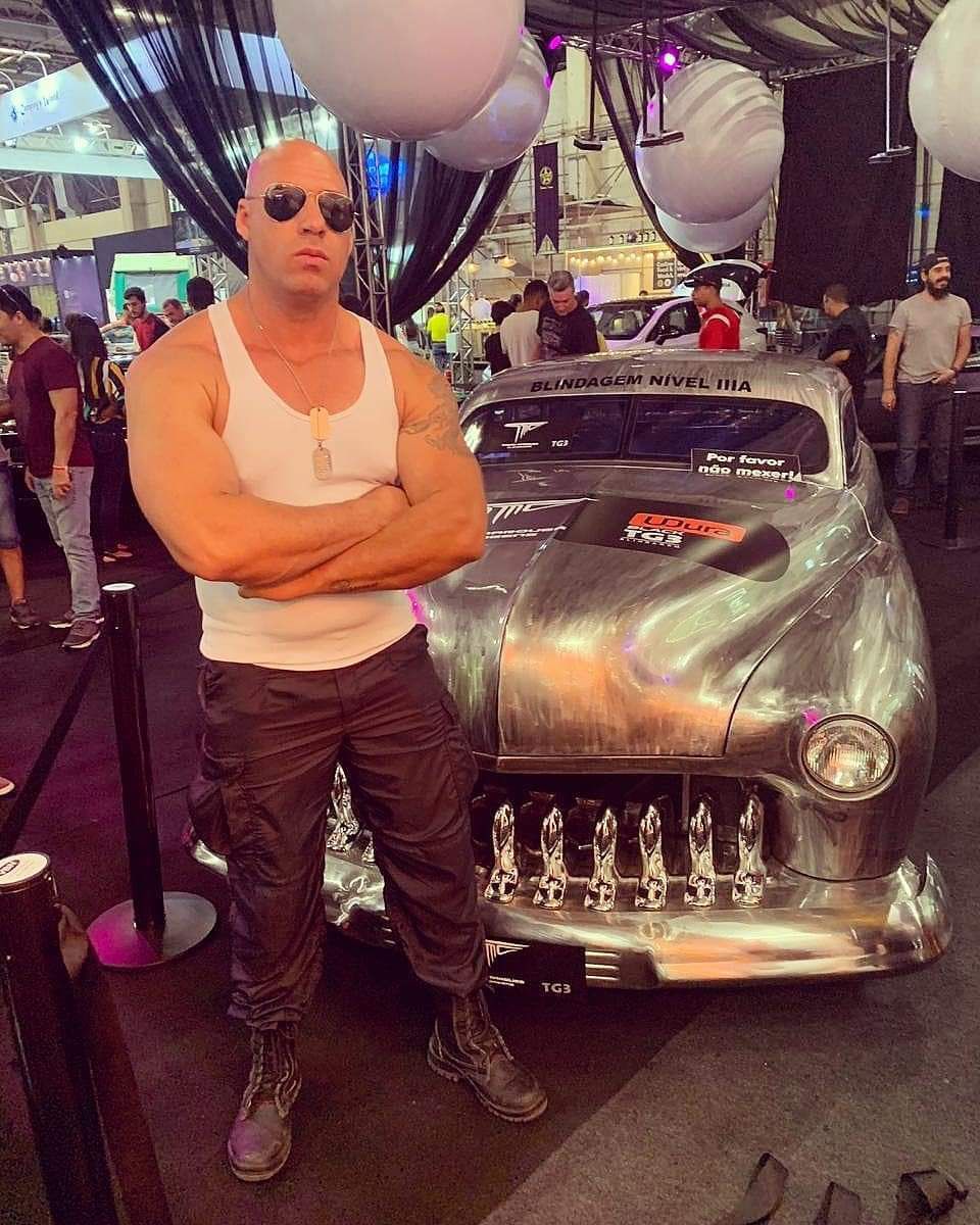 Vin Diesel Brasileiro em gravação de reels nos bastidores