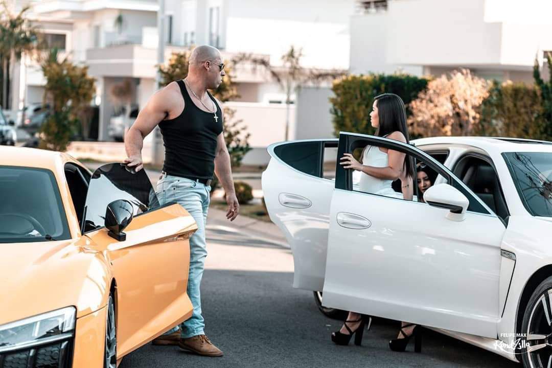 Vin Diesel Brasileiro nos bastidores de gravação